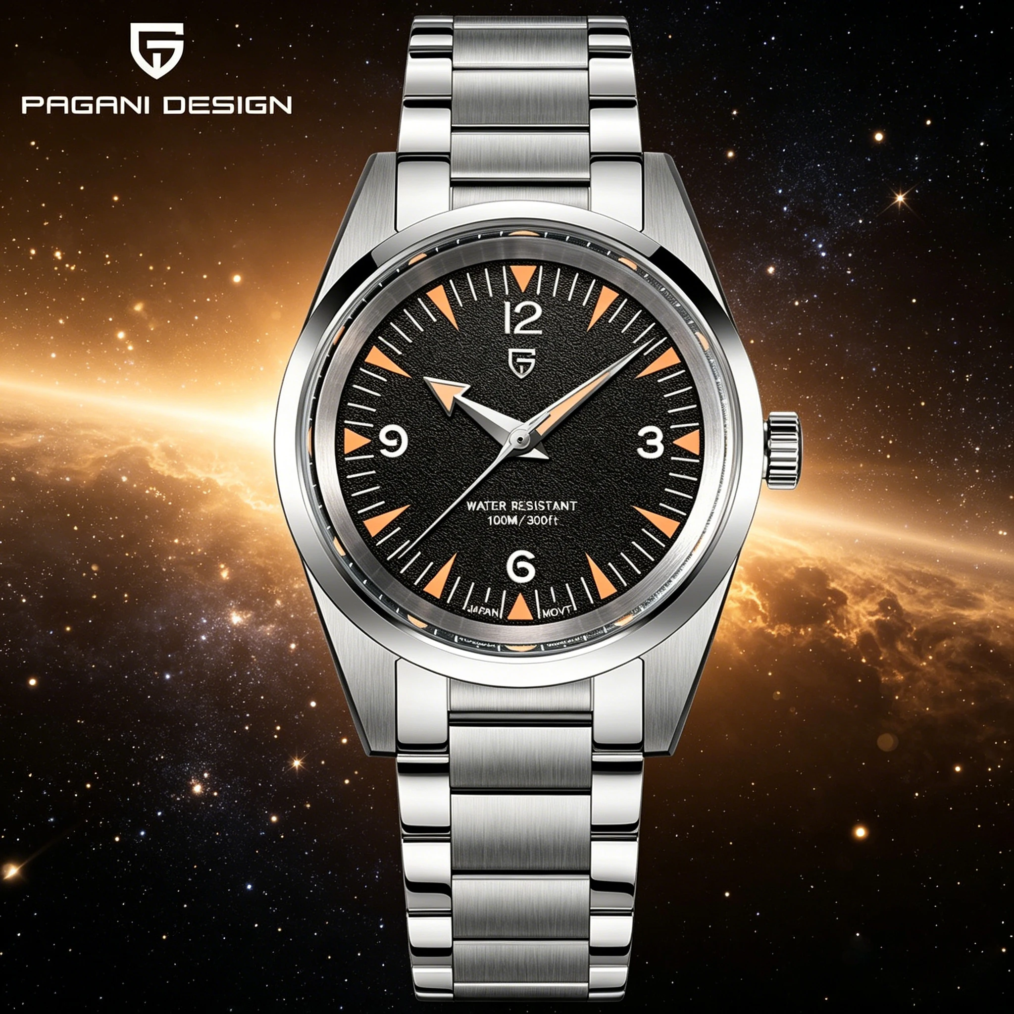 PAGANI DESIGN 38MM Retro Luxury Quartz Watches For Men VH31 Movement Sapphire Stainless Steel 100m Waterproof Reloj Hombre
PAGANI DESIGN 38MM Retro Luxury Quartz Watches For Men VH31 Movement Sapphire Stainless Steel 100m Waterproof Reloj Hombre