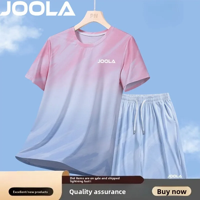 JOOLA table tennis suit set men's and women's quick drying sportswear, unisex breathable ice silk round neck short sleeved shirt
JOOLA table tennis suit set men's and women's quick drying sportswear, unisex breathable ice silk round neck short sleeved shirt
