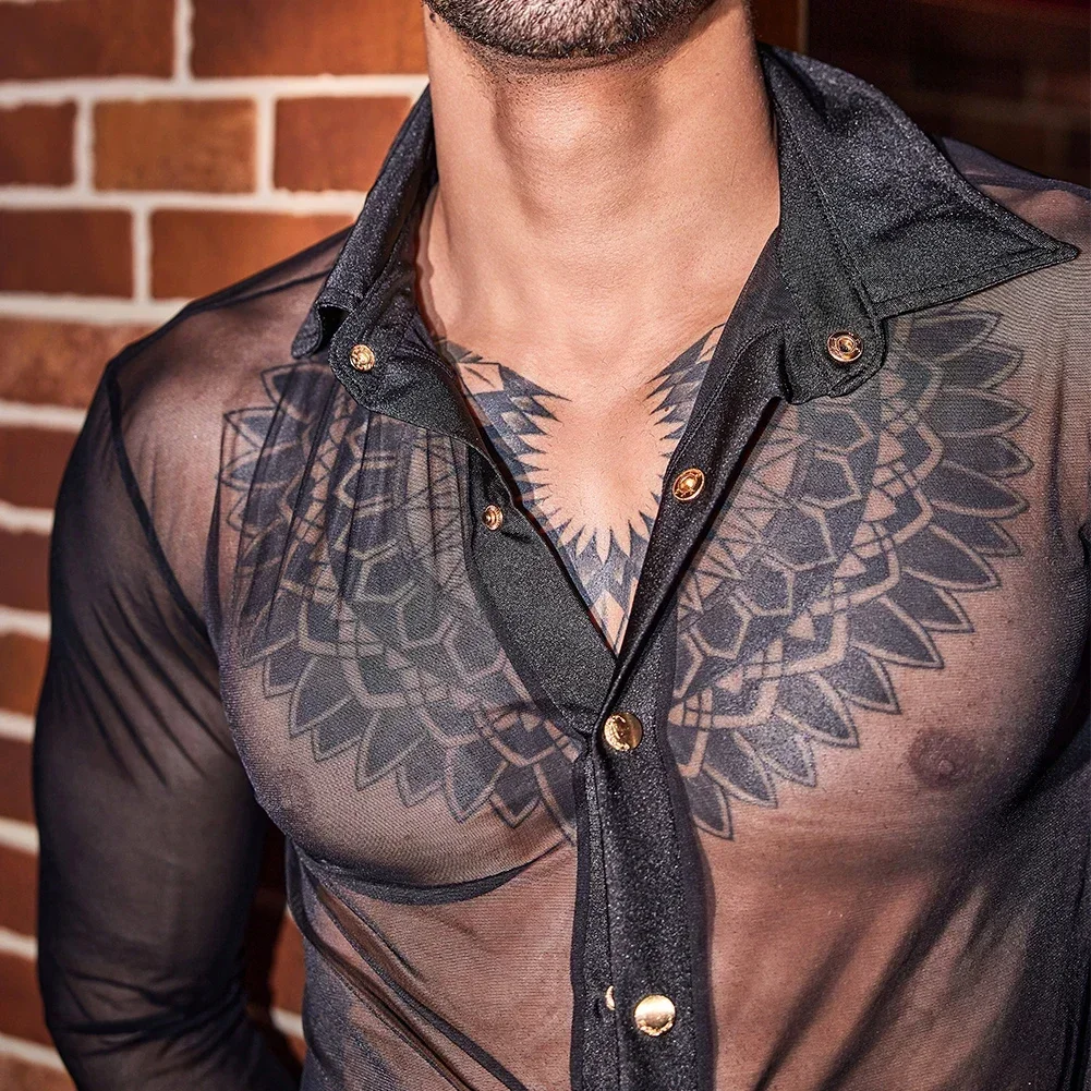 Black Sexy Club Wear For Men Sexy Nightclub Shirt 45cm Mens Shirt 95 Polyamide Sleeve 60cm Solid Pattern 5 Spandex Average Size
Black Sexy Club Wear For Men Sexy Nightclub Shirt 45cm Mens Shirt 95 Polyamide Sleeve 60cm Solid Pattern 5 Spandex Average Size