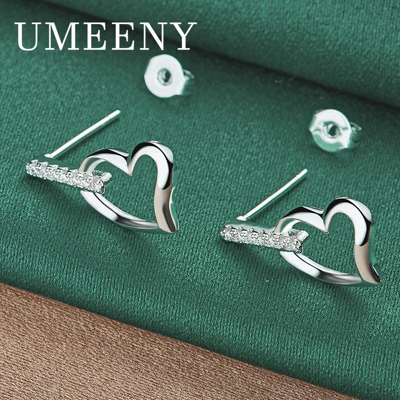 925 Sterling Silver Women's Exquisite Heart Shaped Zirconia Earrings Wedding Gift Fashion Jewelry
925 Sterling Silver Women's Exquisite Heart Shaped Zirconia Earrings Wedding Gift Fashion Jewelry