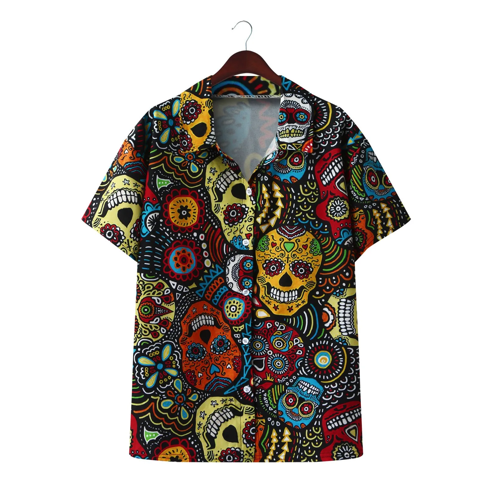 Summer Skull Print ort Sve irt Men's Slim Fit Faionable Printed Skull Design Casual irt for Youth
Summer Skull Print ort Sve irt Men's Slim Fit Faionable Printed Skull Design Casual irt for Youth