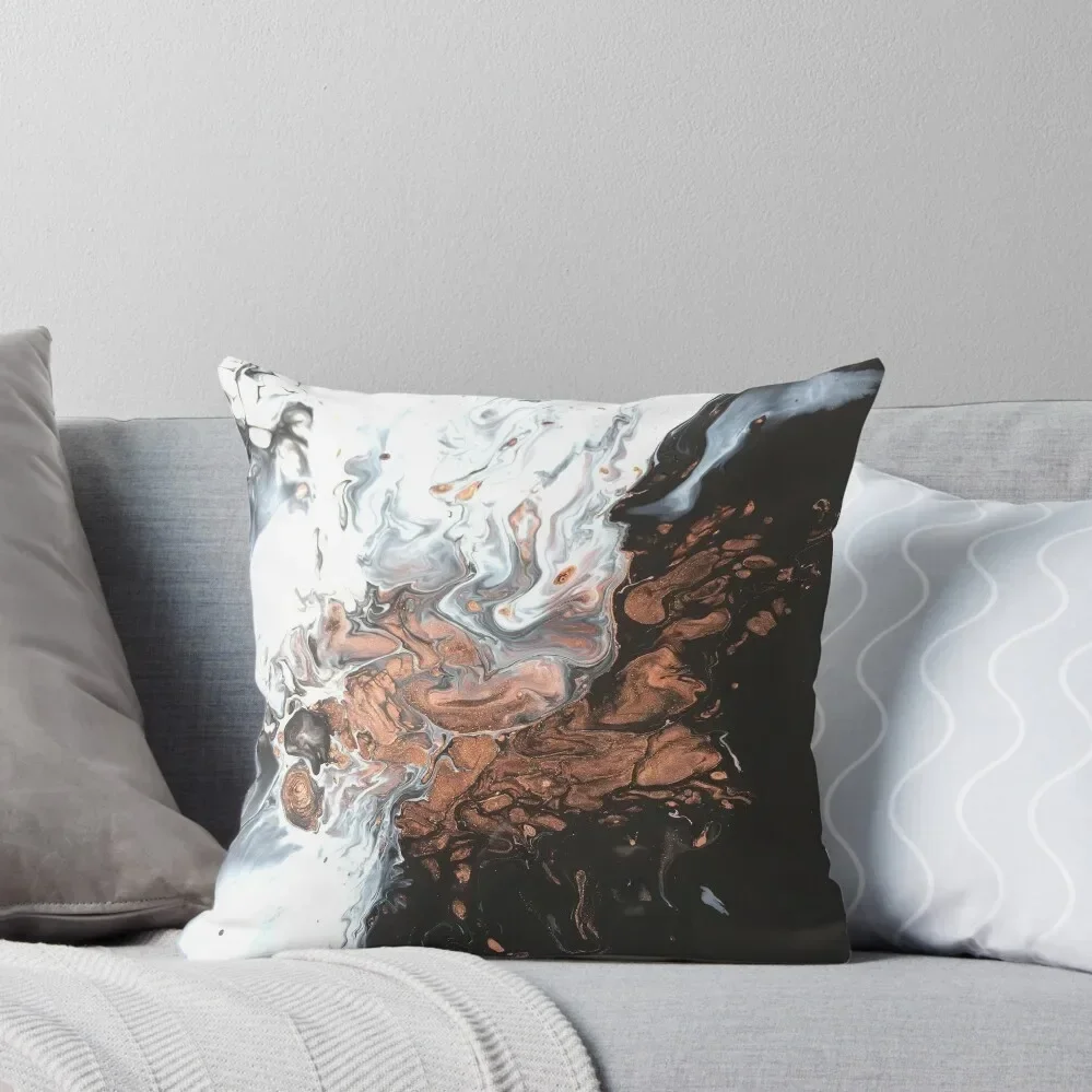 Arcylic pouring - black, copper and white Throw Pillow Pillow Case Christmas covers for pillows Pillow
Arcylic pouring - black, copper and white Throw Pillow Pillow Case Christmas covers for pillows Pillow