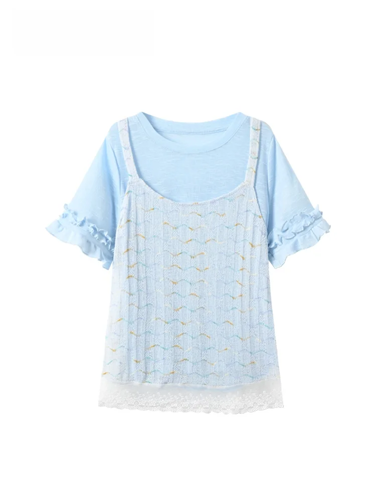 Summer New plus Size Women's T-Shirt Set Short Sleeve College Style Cara CLUB Big Shoulder Fashion Ensemble Polyester Fiber
Summer New plus Size Women's T-Shirt Set Short Sleeve College Style Cara CLUB Big Shoulder Fashion Ensemble Polyester Fiber