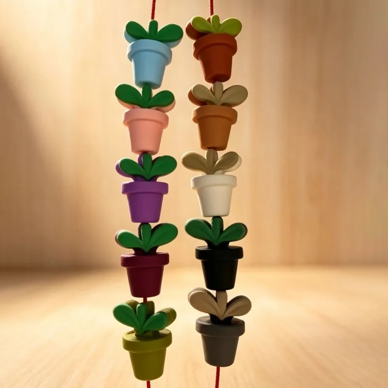 20pcs Silicone Beads Focal Mini Flowerpot Beads Food Grade Baby Chewing Toy Bead DIY Nipple Chain Jewelry Accessories
20pcs Silicone Beads Focal Mini Flowerpot Beads Food Grade Baby Chewing Toy Bead DIY Nipple Chain Jewelry Accessories