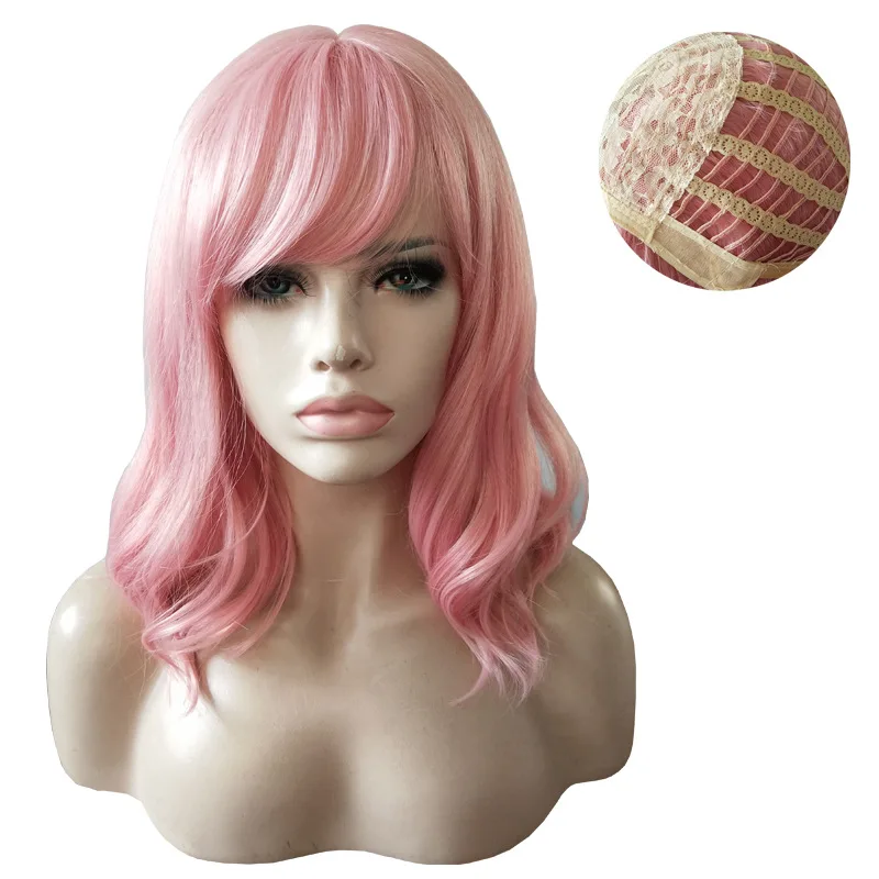 Wool Curl Bangs Wig for Women Pink Short Curly Wig European and American Style Synthetic High-Temperature Fiber
Wool Curl Bangs Wig for Women Pink Short Curly Wig European and American Style Synthetic High-Temperature Fiber