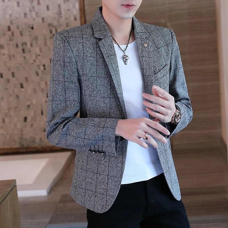 Men's Business Casual Striped Suit Jacket Spring Autumn Slim Fit Leisure Versatile Outerwear One Button Standard Edition
Men's Business Casual Striped Suit Jacket Spring Autumn Slim Fit Leisure Versatile Outerwear One Button Standard Edition