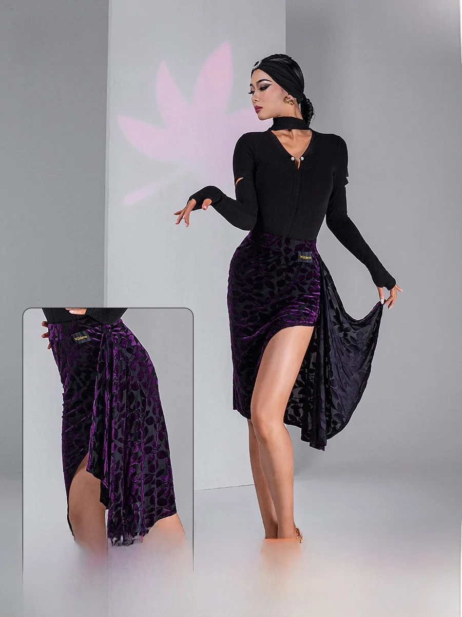 Velvet Short Practice Uniform Flounce Burnout Skirt Irregular Skirt WJJdance Latin Dance Half Skirt
Velvet Short Practice Uniform Flounce Burnout Skirt Irregular Skirt WJJdance Latin Dance Half Skirt