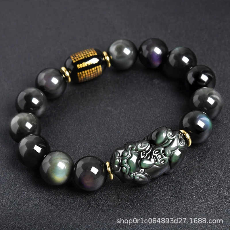 Obsidian Men, Heart Sutra Bead Buddhist , Women's Eye Pixiu Bracelet
Obsidian Men, Heart Sutra Bead Buddhist , Women's Eye Pixiu Bracelet