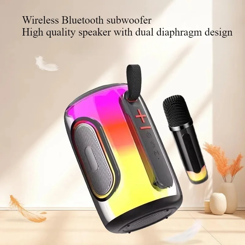 Bluetooth-динамик Портативный уличный динамик 360° с микрофоном Bluetooth-динамик с окружающим освещением
Bluetooth-динамик Портативный уличный динамик 360° с микрофоном Bluetooth-динамик с окружающим освещением