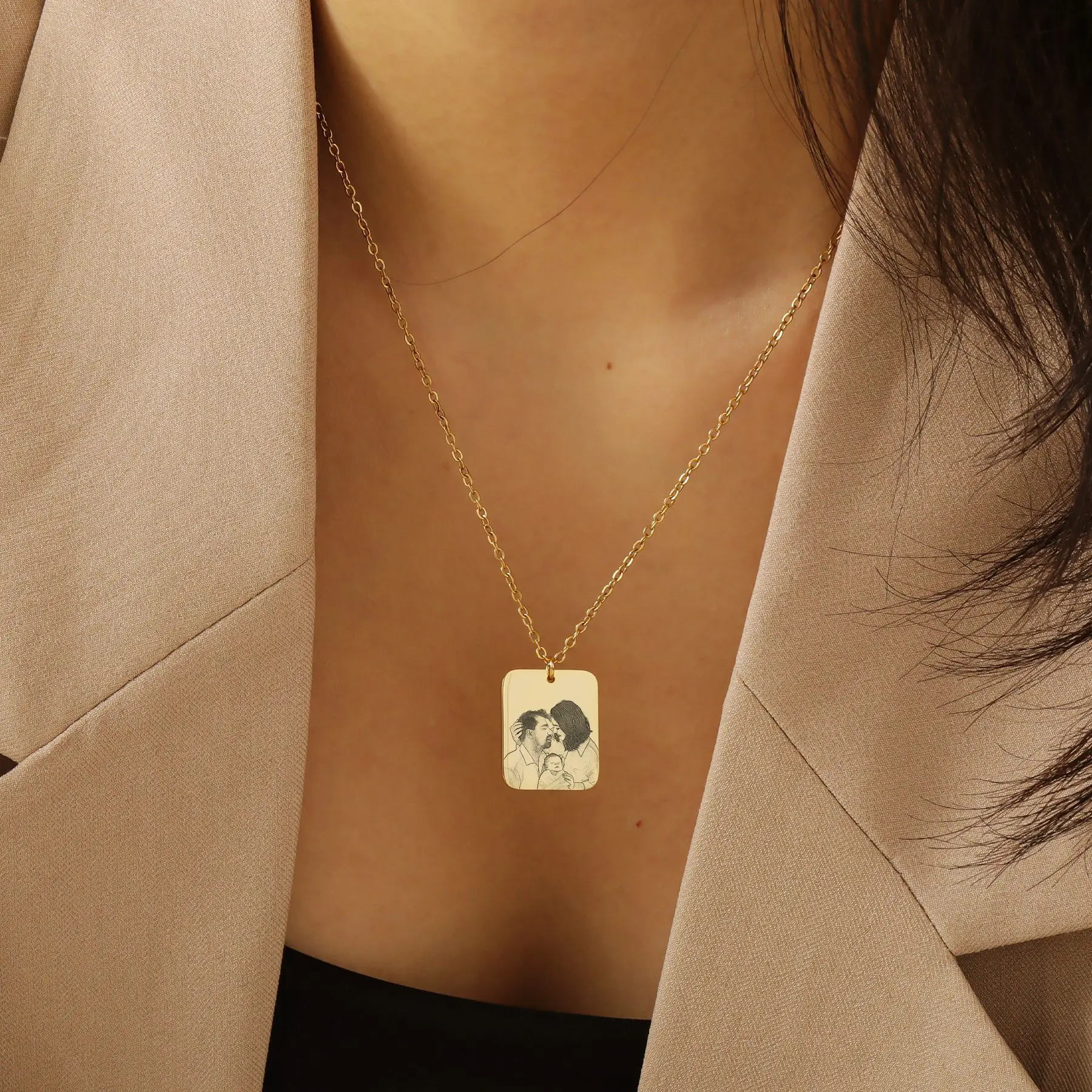 Персонализированное ожерелье с квадратным кулоном и портретом для женщин и мужчин, изображение домашнего животного для пары, семейного друга, мемориальное ожерелье, подарок
Персонализированное ожерелье с квадратным кулоном и портретом для женщин и мужчин, изображение домашнего животного для пары, семейного друга, мемориальное ожерелье, подарок