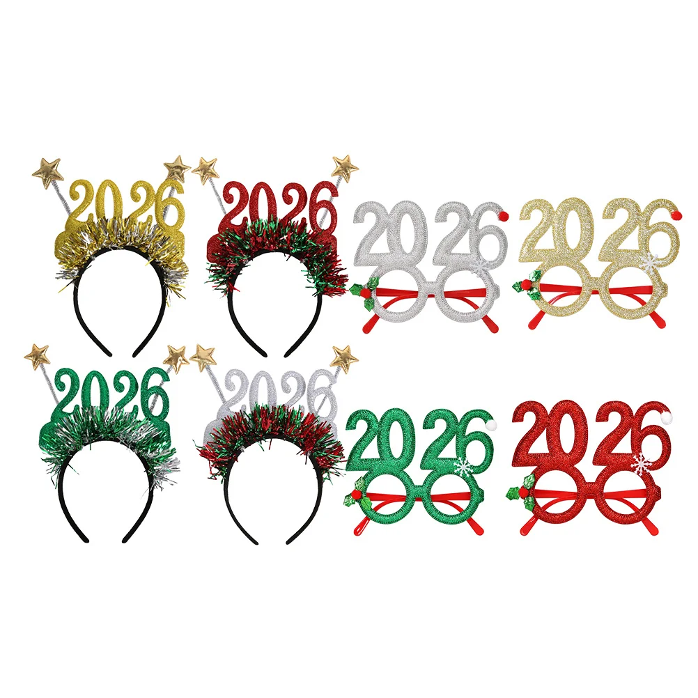 8Pcs New Year Party Eyewear 2026 Glitter Headband Fun Photo Props New Year's Eve Supplies Head Bopper Accessories
8Pcs New Year Party Eyewear 2026 Glitter Headband Fun Photo Props New Year's Eve Supplies Head Bopper Accessories