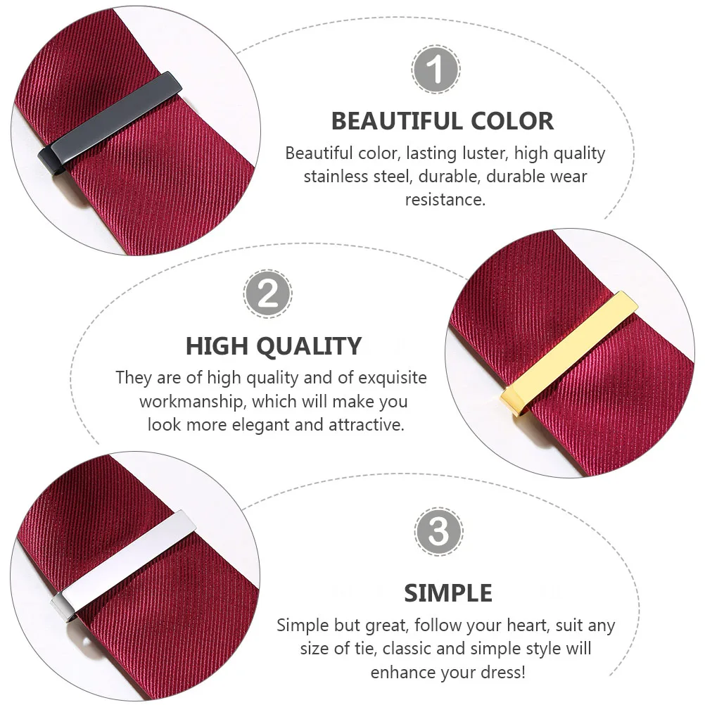 3 pcs Stainless Steel Tie Clips Durable Fashion Metal Necktie Clasps Bar Business Men Accessories Suits All Sizes Simple Classic
3 pcs Stainless Steel Tie Clips Durable Fashion Metal Necktie Clasps Bar Business Men Accessories Suits All Sizes Simple Classic