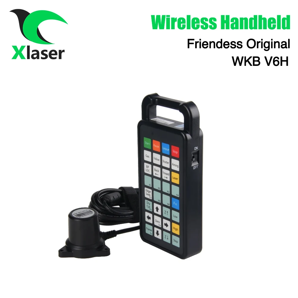 Оригинальный лазерный пульт дистанционного управления XLaser, контроллер панели с ручным хвостовиком, беспроводной ручной контроллер программного обеспечения WKB V6H ipcut
Оригинальный лазерный пульт дистанционного управления XLaser, контроллер панели с ручным хвостовиком, беспроводной ручной контроллер программного обеспечения WKB V6H ipcut