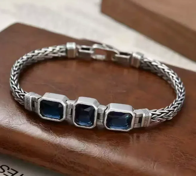 Fashionable Personalized Blue Diamond Embedded Woven Bracelet for Men Trendy National Style Minority Design Ethnicity Fashion Ac
Fashionable Personalized Blue Diamond Embedded Woven Bracelet for Men Trendy National Style Minority Design Ethnicity Fashion Ac