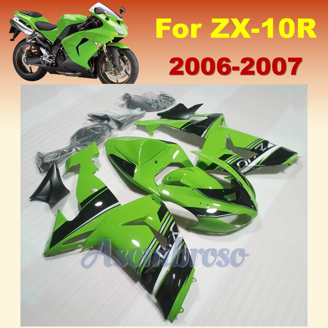 Classic Style Fairings kit fit for Kawasaki Ninja ZX10R 2006 2007 ZX 10R 6R 06 07 Sportbike ZXMT Parts ABS Plastic Shell
Classic Style Fairings kit fit for Kawasaki Ninja ZX10R 2006 2007 ZX 10R 6R 06 07 Sportbike ZXMT Parts ABS Plastic Shell