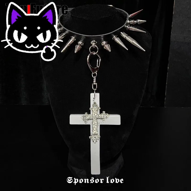 2025 misa hot sale Harajuku Gothic women corss cosplay Punk necklace spike streetwear Subculture Spice Y2K Girl Collar Heart PU
2025 misa hot sale Harajuku Gothic women corss cosplay Punk necklace spike streetwear Subculture Spice Y2K Girl Collar Heart PU