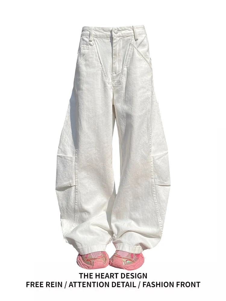 White Women's American Scythe Jeans Wide Leg Pants Summer New Design Bend Knife Casual Trousers High Waist Long Pants Denim
White Women's American Scythe Jeans Wide Leg Pants Summer New Design Bend Knife Casual Trousers High Waist Long Pants Denim