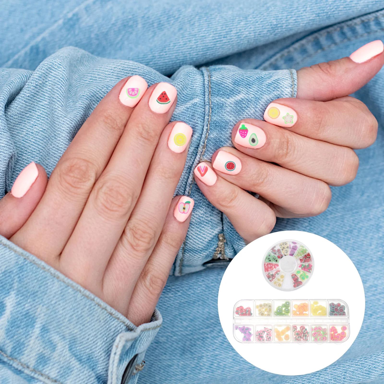 24 Boxes Fruit Slice DIY Manicure Ceramics Nail Charms Slices Sticker Decals Decor
24 Boxes Fruit Slice DIY Manicure Ceramics Nail Charms Slices Sticker Decals Decor