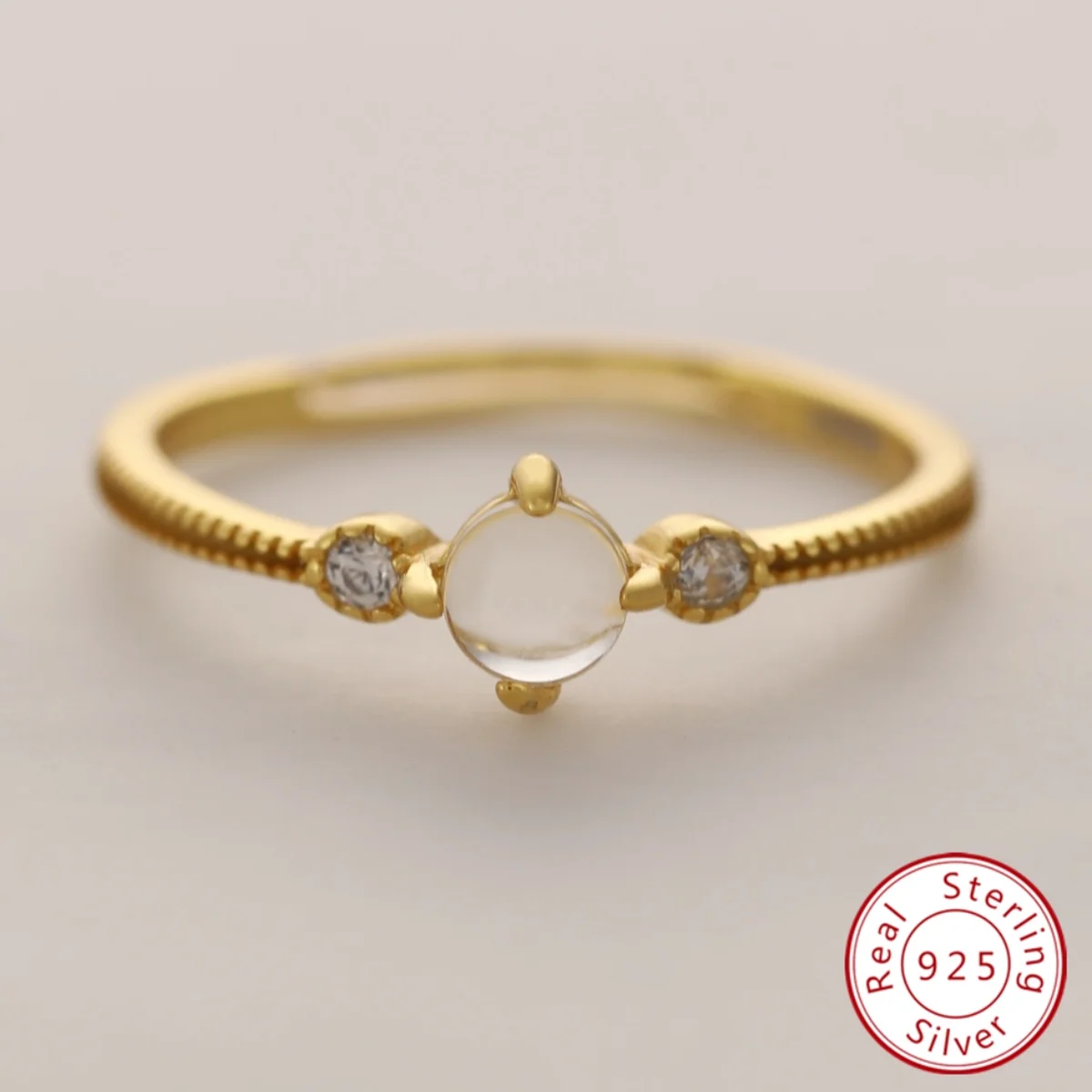 Real S925 Sterling Silver 18k Gold Plating Artificial moonstones Open Ring for Women Daily Wear Exquisite Fine Jewelry
Real S925 Sterling Silver 18k Gold Plating Artificial moonstones Open Ring for Women Daily Wear Exquisite Fine Jewelry