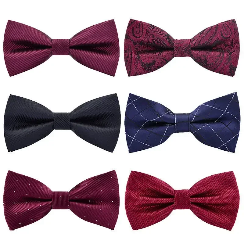 Men's Bow Tie Groom Wedding Wine Red Wedding Groomsmen Black Bow Knot Dress Shirt British Korean Women
Men's Bow Tie Groom Wedding Wine Red Wedding Groomsmen Black Bow Knot Dress Shirt British Korean Women