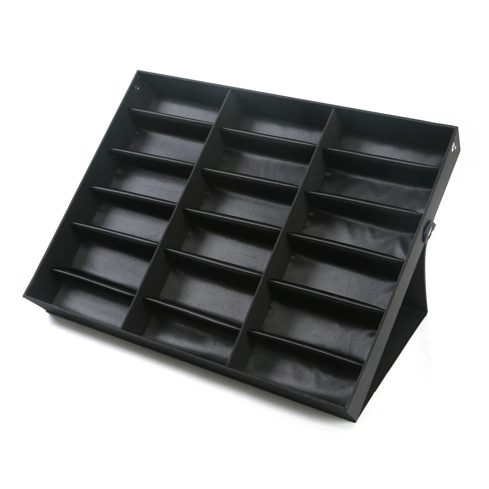 18 Slot Sunglasses Glasses Organizer Eyewear Display Case Tray Storage Case 
18 Slot Sunglasses Glasses Organizer Eyewear Display Case Tray Storage Case
