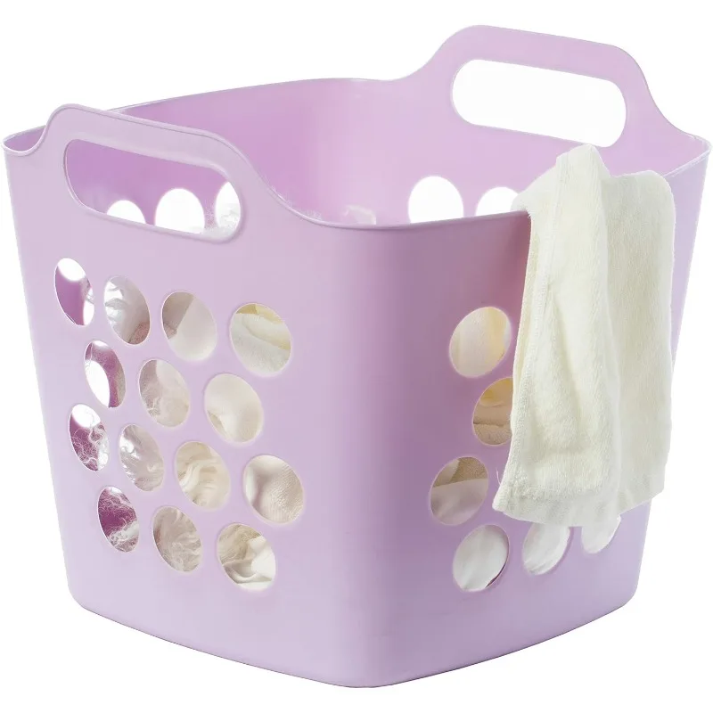 Flexible Plastic Carry Laundry Basket Holder Square Storage Hamper with Side Handles
Flexible Plastic Carry Laundry Basket Holder Square Storage Hamper with Side Handles