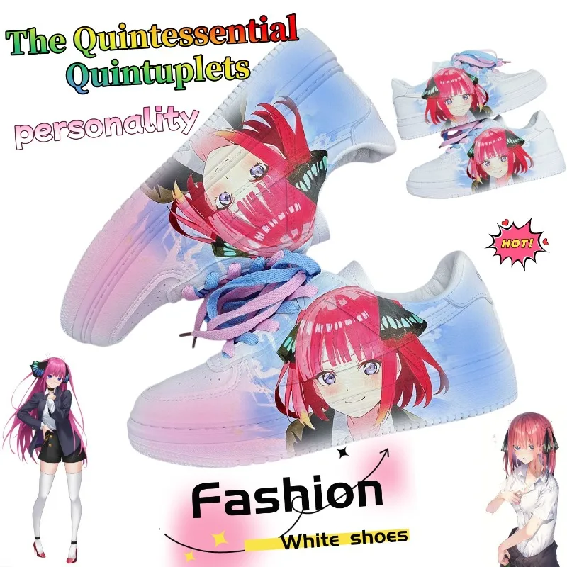The Quintessential Quintuplets white shoes cute, fashionable, personalized Kano Nino sneakers gift for friend's birthday
The Quintessential Quintuplets white shoes cute, fashionable, personalized Kano Nino sneakers gift for friend's birthday