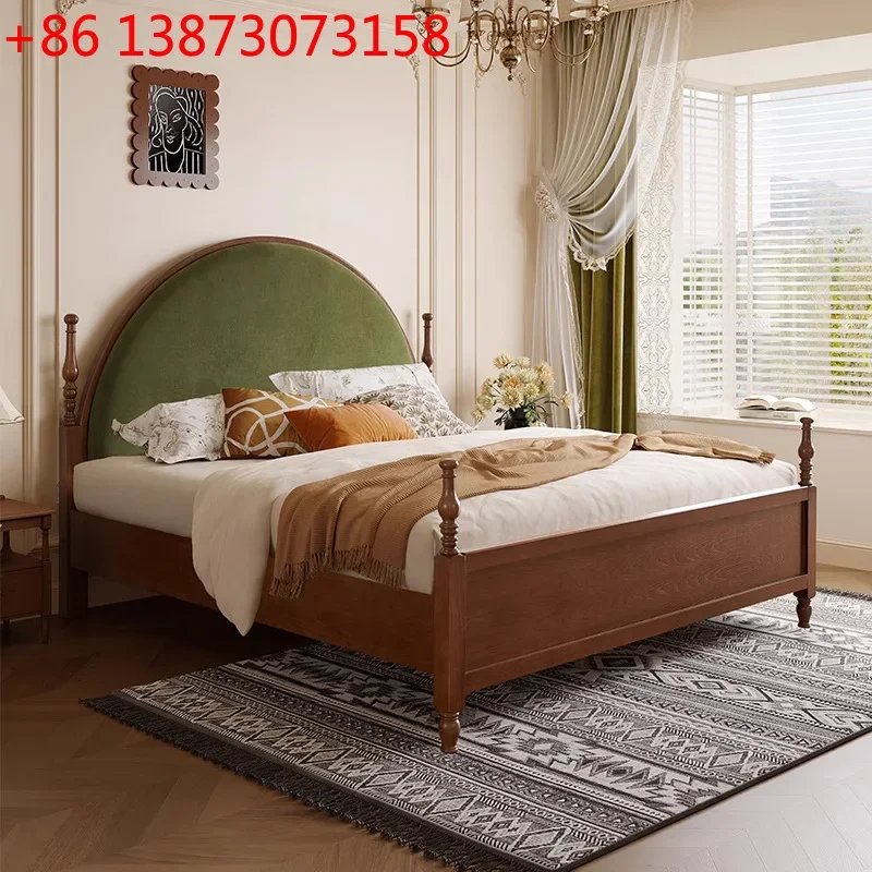 Danfansi French antique ash wood small apartment space saving full solid wood bed
Danfansi French antique ash wood small apartment space saving full solid wood bed