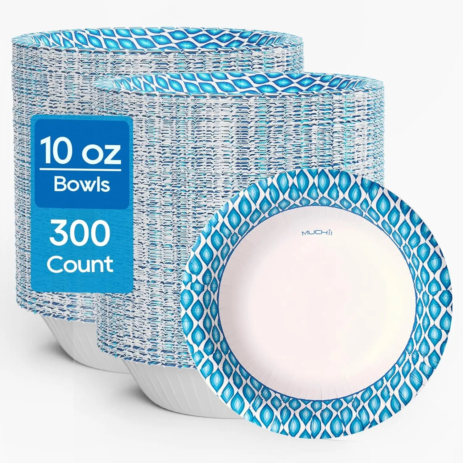 300 Pack 10 oz Disposable Paper Bowls, Soak Proof for Snacks, Dessert, Light Meals
300 Pack 10 oz Disposable Paper Bowls, Soak Proof for Snacks, Dessert, Light Meals