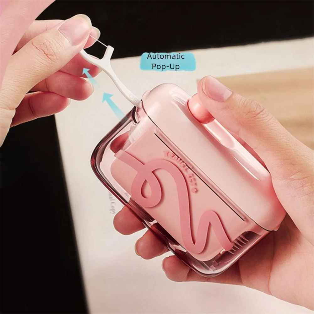 Creativity Automatic Pop Dental Floss Box Press-on Portable Mini Teeth Stick Case Refillable with 10Pcs Dental Floss
Creativity Automatic Pop Dental Floss Box Press-on Portable Mini Teeth Stick Case Refillable with 10Pcs Dental Floss