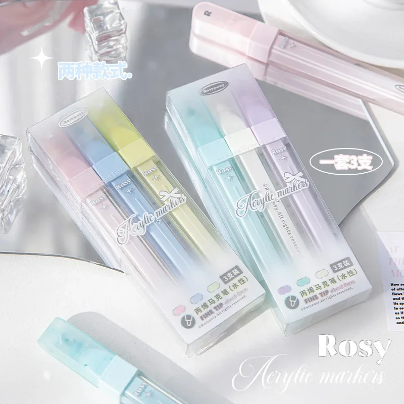3pcs Acrylic Marker Pen for Graffiti Korean Fashion Solid Color Markers for DIY Decorative Scrapbook Lovely Stationery Writing
3pcs Acrylic Marker Pen for Graffiti Korean Fashion Solid Color Markers for DIY Decorative Scrapbook Lovely Stationery Writing