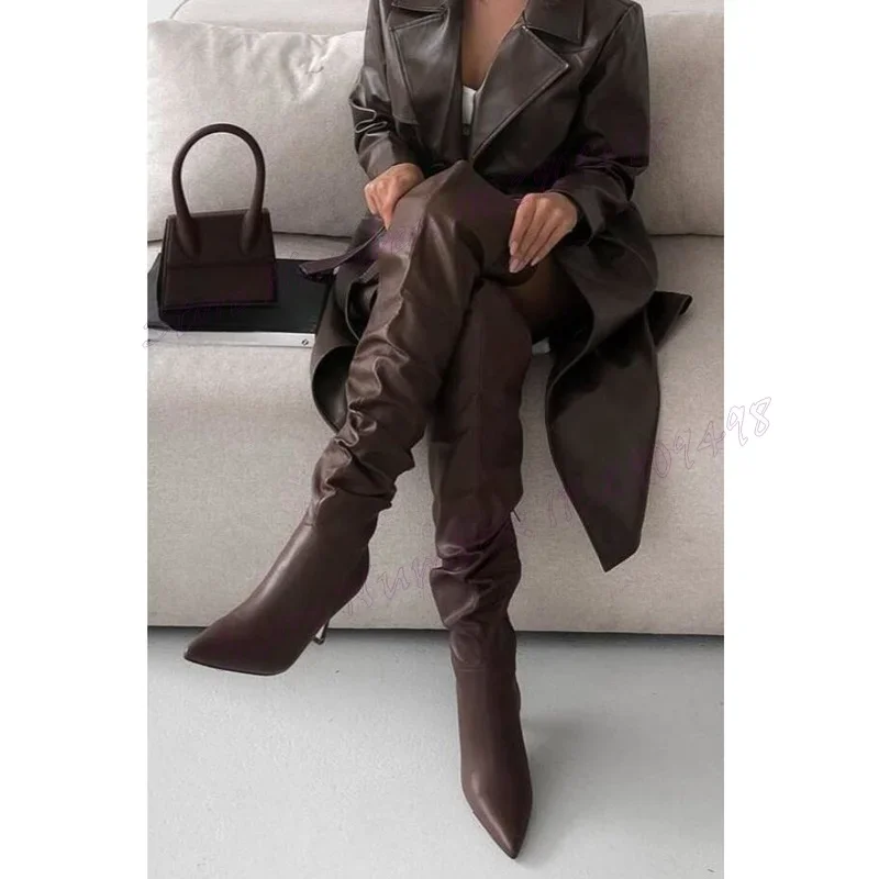 Pointed Toe Over The Knee Boots Matte Leather Shoes for Women Stilettos High Heels Sexy Lady Shoes 2024 Zapatos Para Mujere
Pointed Toe Over The Knee Boots Matte Leather Shoes for Women Stilettos High Heels Sexy Lady Shoes 2024 Zapatos Para Mujere