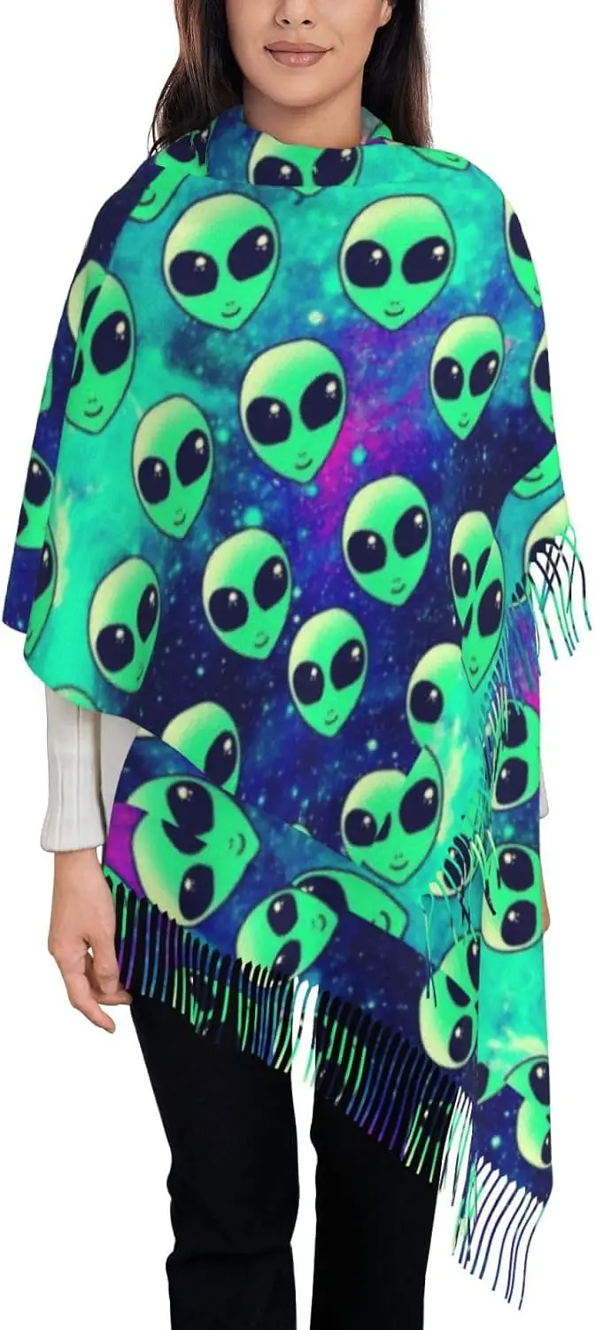 FUNNY Alien Pattern Space Women Pashmina Scarf Wrap Shawl, Mom Grandma Wife Girlfriend Holiday Gift
FUNNY Alien Pattern Space Women Pashmina Scarf Wrap Shawl, Mom Grandma Wife Girlfriend Holiday Gift