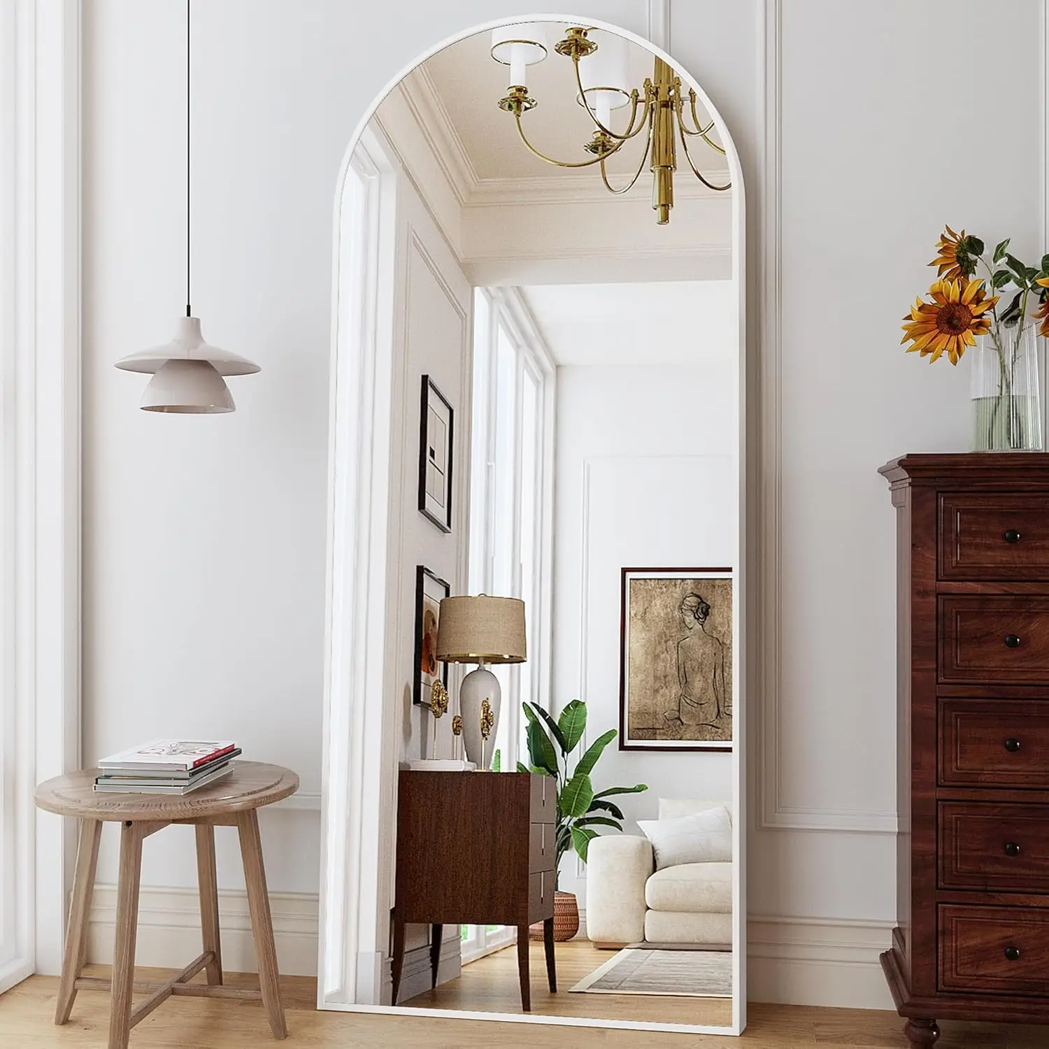 Arched Full Length Mirror 71"x26" Large Standing Mirror with Aluminum Frame for Bedroom, Living Room
Arched Full Length Mirror 71"x26" Large Standing Mirror with Aluminum Frame for Bedroom, Living Room