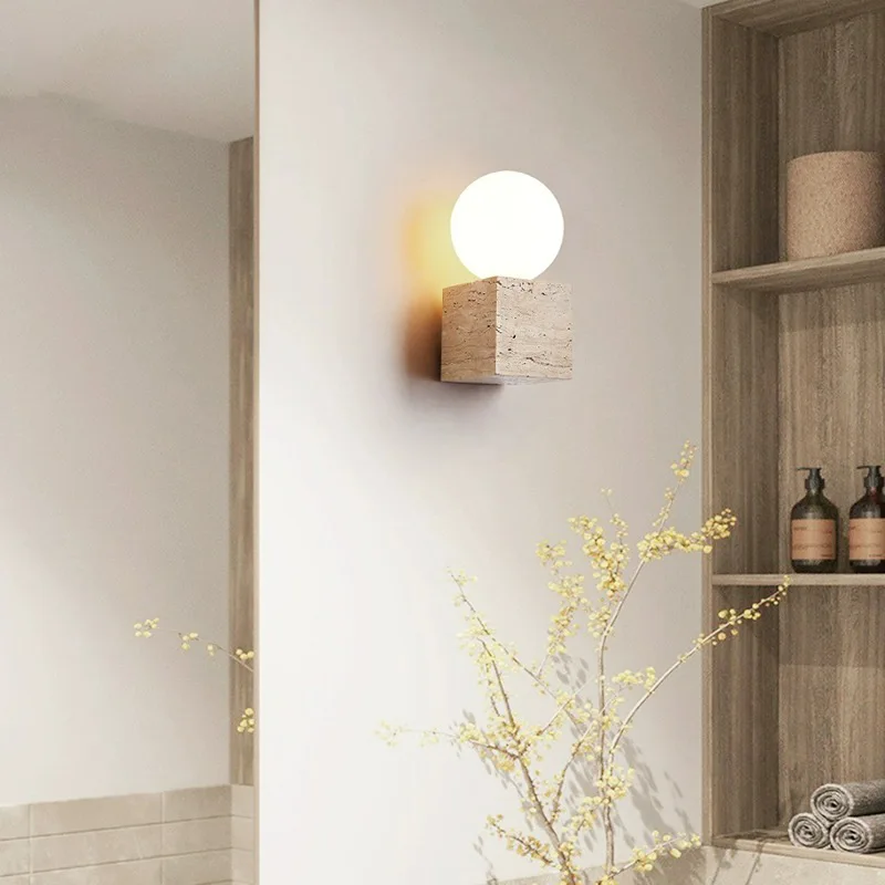 SANDYHA Natural Stone Wall Lamp Square Glass Ball Lampshade LED Light for Living Room Decoration Bedroom Study Lighting Fixtures
SANDYHA Natural Stone Wall Lamp Square Glass Ball Lampshade LED Light for Living Room Decoration Bedroom Study Lighting Fixtures