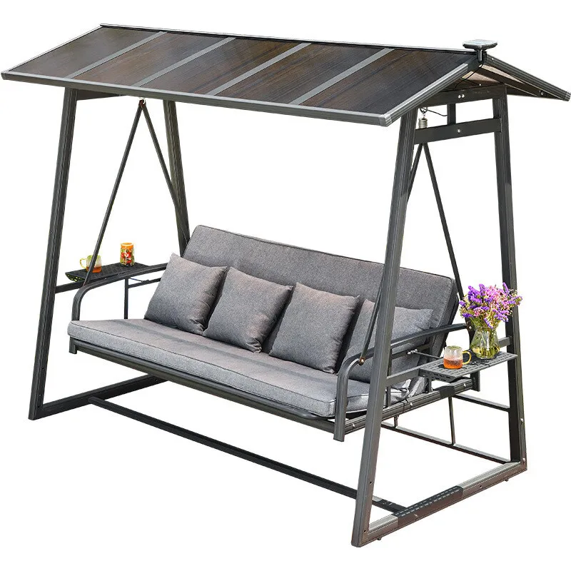 Swing Outdoor courtyard Solar light Rocking chair Balcony Outdoor leisure Internet celebrity yard Home multi-person swing
Swing Outdoor courtyard Solar light Rocking chair Balcony Outdoor leisure Internet celebrity yard Home multi-person swing