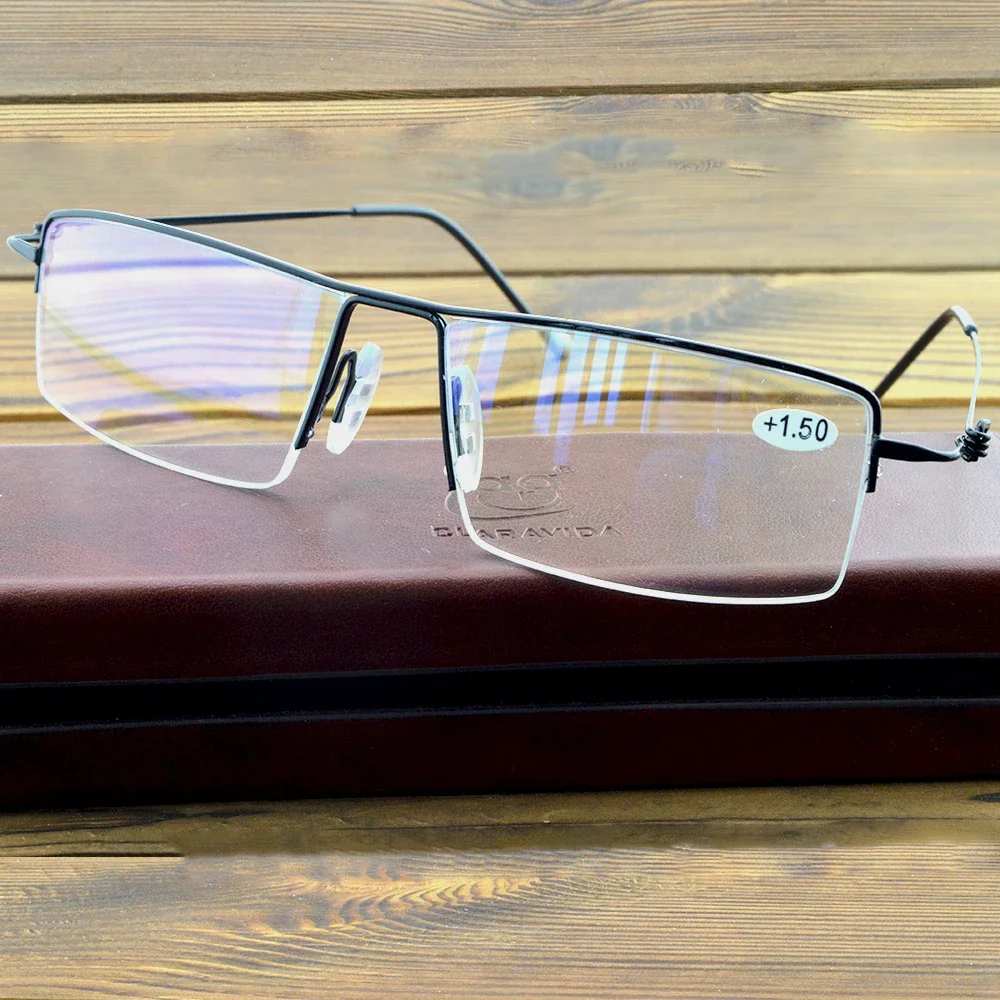 Executive Office Style Half-rim 12-layer Coated Progressive multi-focus Reading Glasses for Men with PU Case +0.75 To +4
Executive Office Style Half-rim 12-layer Coated Progressive multi-focus Reading Glasses for Men with PU Case +0.75 To +4