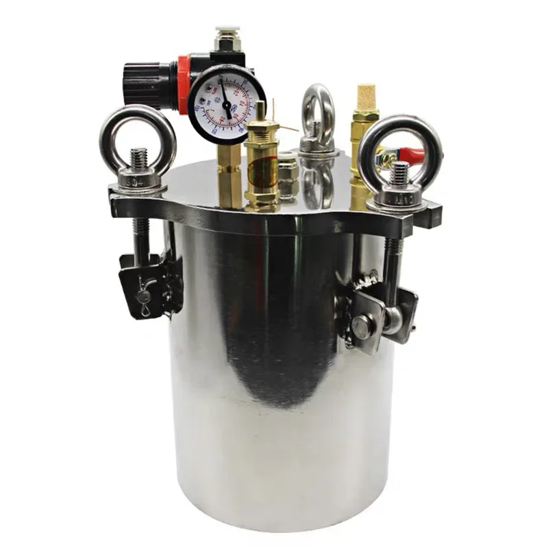 NEW 3L Dispenser Pressure Tank 304 Stainless Steel Pressure Barrel Dispensing Valve Fluid Dispensing Storage Bucket
NEW 3L Dispenser Pressure Tank 304 Stainless Steel Pressure Barrel Dispensing Valve Fluid Dispensing Storage Bucket