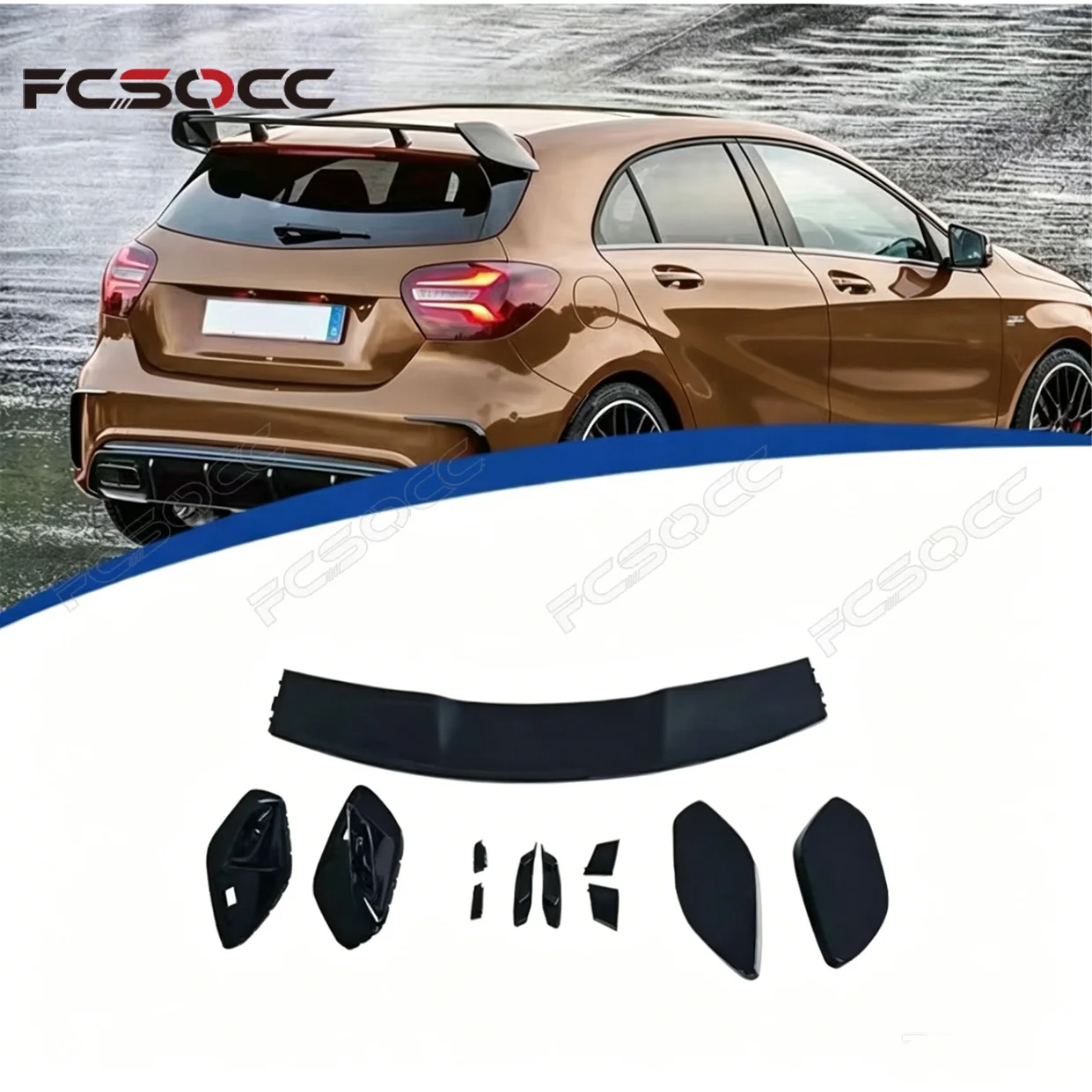 For Mercedes Benz A Class W177 2019+ Bright Black Tail fins Rear Trunk Spoiler Guide Wing glossy black Rear Wing Car Diverter
For Mercedes Benz A Class W177 2019+ Bright Black Tail fins Rear Trunk Spoiler Guide Wing glossy black Rear Wing Car Diverter