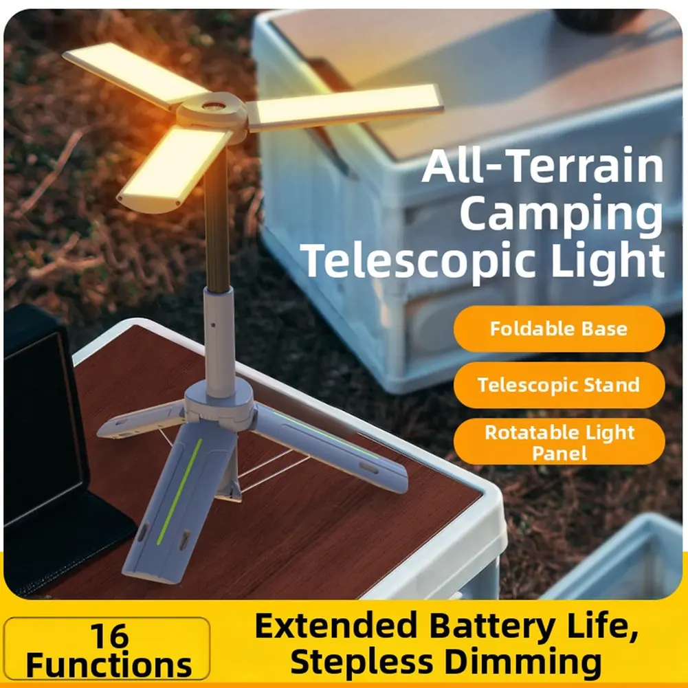 Adjustable Telescopic Camping Light USB Rechargeable 8000mAh Waterproof 2700K-8000K Color Temp 10-100 Dimming for Camping
Adjustable Telescopic Camping Light USB Rechargeable 8000mAh Waterproof 2700K-8000K Color Temp 10-100 Dimming for Camping