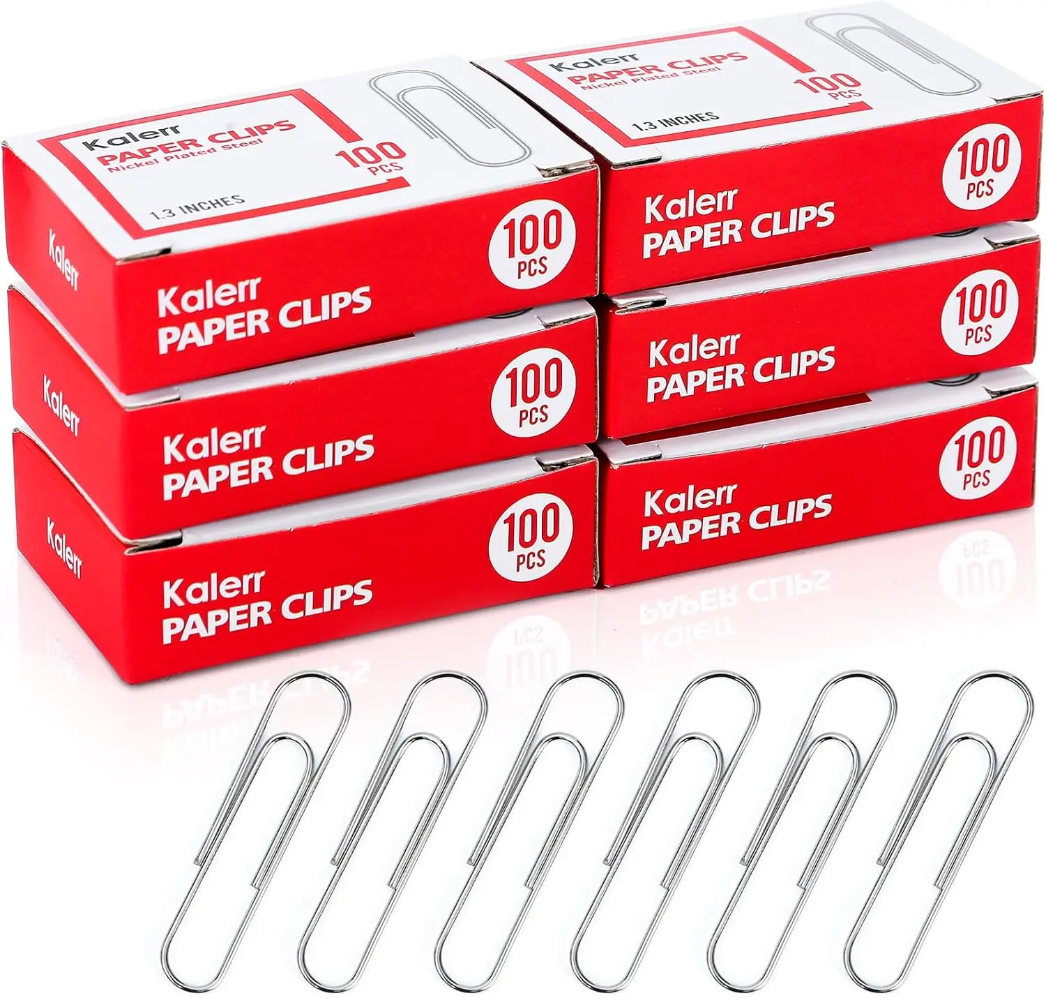 600 Pcs Paper Clips (6 Boxes of 100 Each), 1.3 Inch Silver Metal Paperclips, Rustproof for Office School Home
600 Pcs Paper Clips (6 Boxes of 100 Each), 1.3 Inch Silver Metal Paperclips, Rustproof for Office School Home