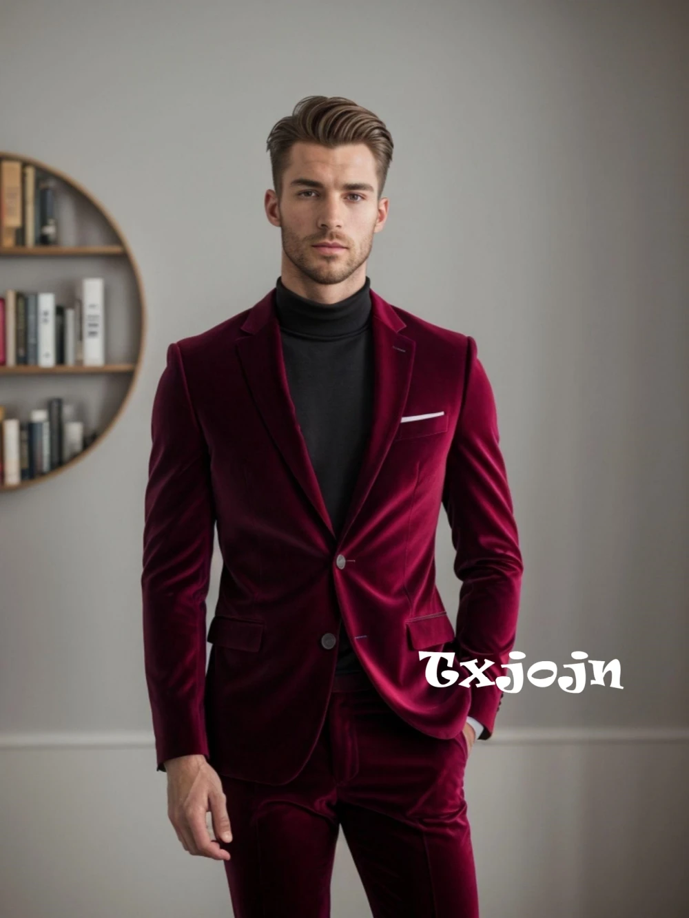 Luxurious Velvet Men's Suits 2 Pieces Blazer Pants Party Prom Wear Handsome Stylish Notched Lapel Suit Set For Men Customized
Luxurious Velvet Men's Suits 2 Pieces Blazer Pants Party Prom Wear Handsome Stylish Notched Lapel Suit Set For Men Customized