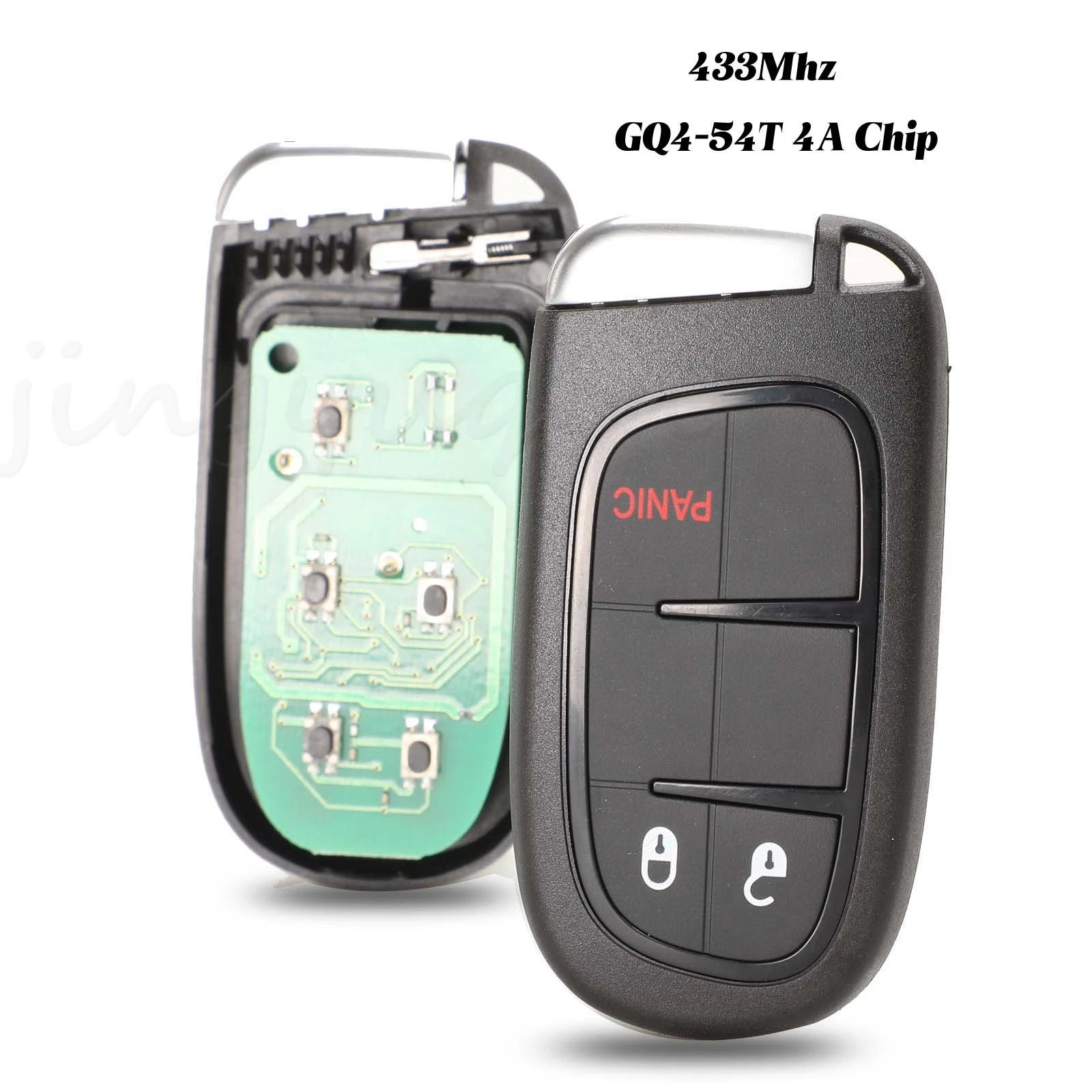 Jingyuqin для JEEP Cherokee 2014 2015 2016 2017 бесключевой доступ 433 МГц PCF7953M 4A чип GQ4-54T чип умный удаленный автомобильный ключ
Jingyuqin для JEEP Cherokee 2014 2015 2016 2017 бесключевой доступ 433 МГц PCF7953M 4A чип GQ4-54T чип умный удаленный автомобильный ключ