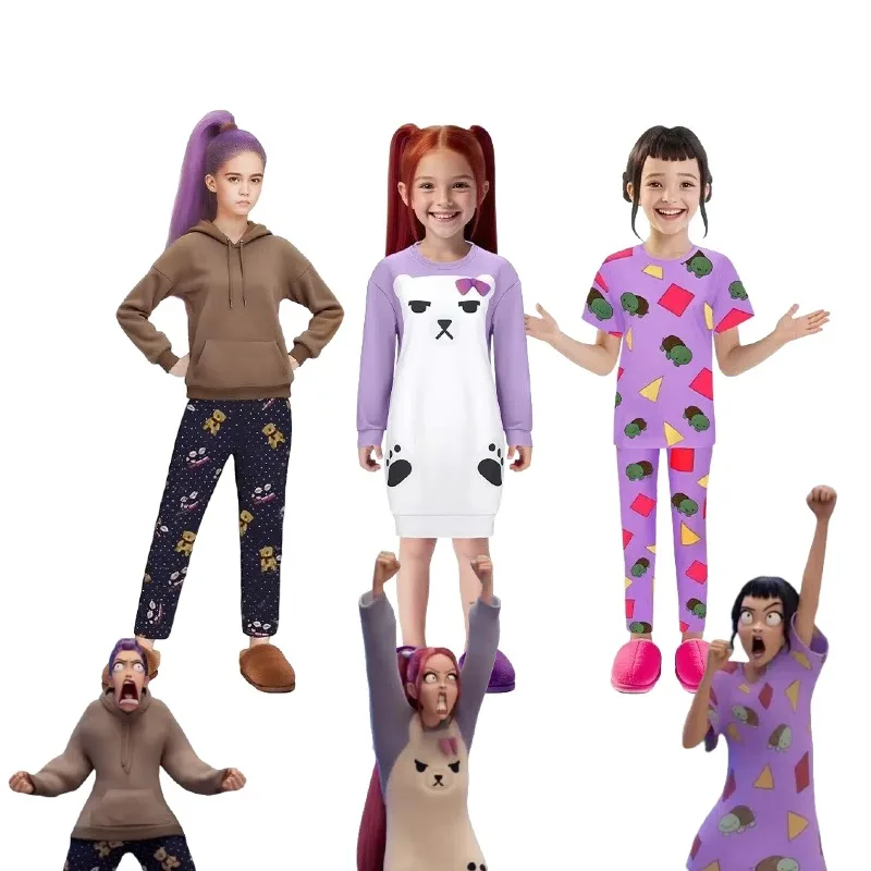Kpop Demon Hunters Mira Zoey Rumi Cosplay Pajamas Movie Anime Huntrix Sleepwear for Girls Halloween Performance Roleplay Outfits
Kpop Demon Hunters Mira Zoey Rumi Cosplay Pajamas Movie Anime Huntrix Sleepwear for Girls Halloween Performance Roleplay Outfits