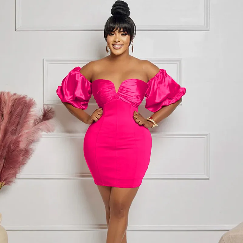 Sexy Off the Shoulder Strapless Party Birthday Dress for Women Elegant Backless Puff Sleeve Ruched Night Club Bodycon Mini Dress
Sexy Off the Shoulder Strapless Party Birthday Dress for Women Elegant Backless Puff Sleeve Ruched Night Club Bodycon Mini Dress
