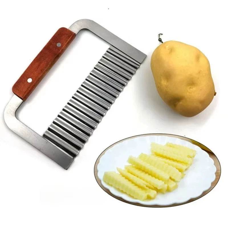 NEW Stainless Steel Crinkle Cutters Wave Potato Cutter, French Fry Slice Vegetable Cutter Gadget for Home
NEW Stainless Steel Crinkle Cutters Wave Potato Cutter, French Fry Slice Vegetable Cutter Gadget for Home
