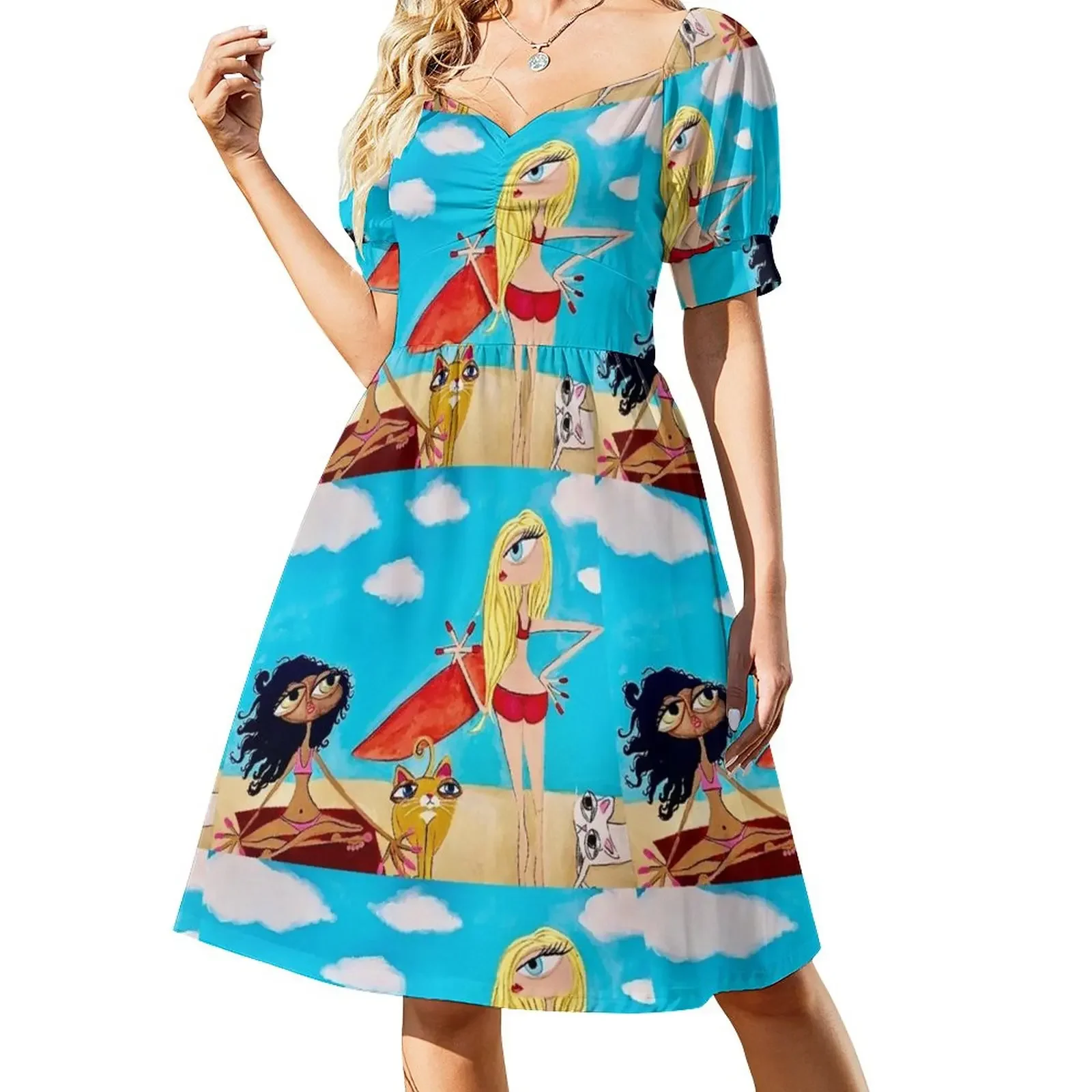for the love of friends and cats Short-Sleeved Dress long dress women evening dresses women
for the love of friends and cats Short-Sleeved Dress long dress women evening dresses women