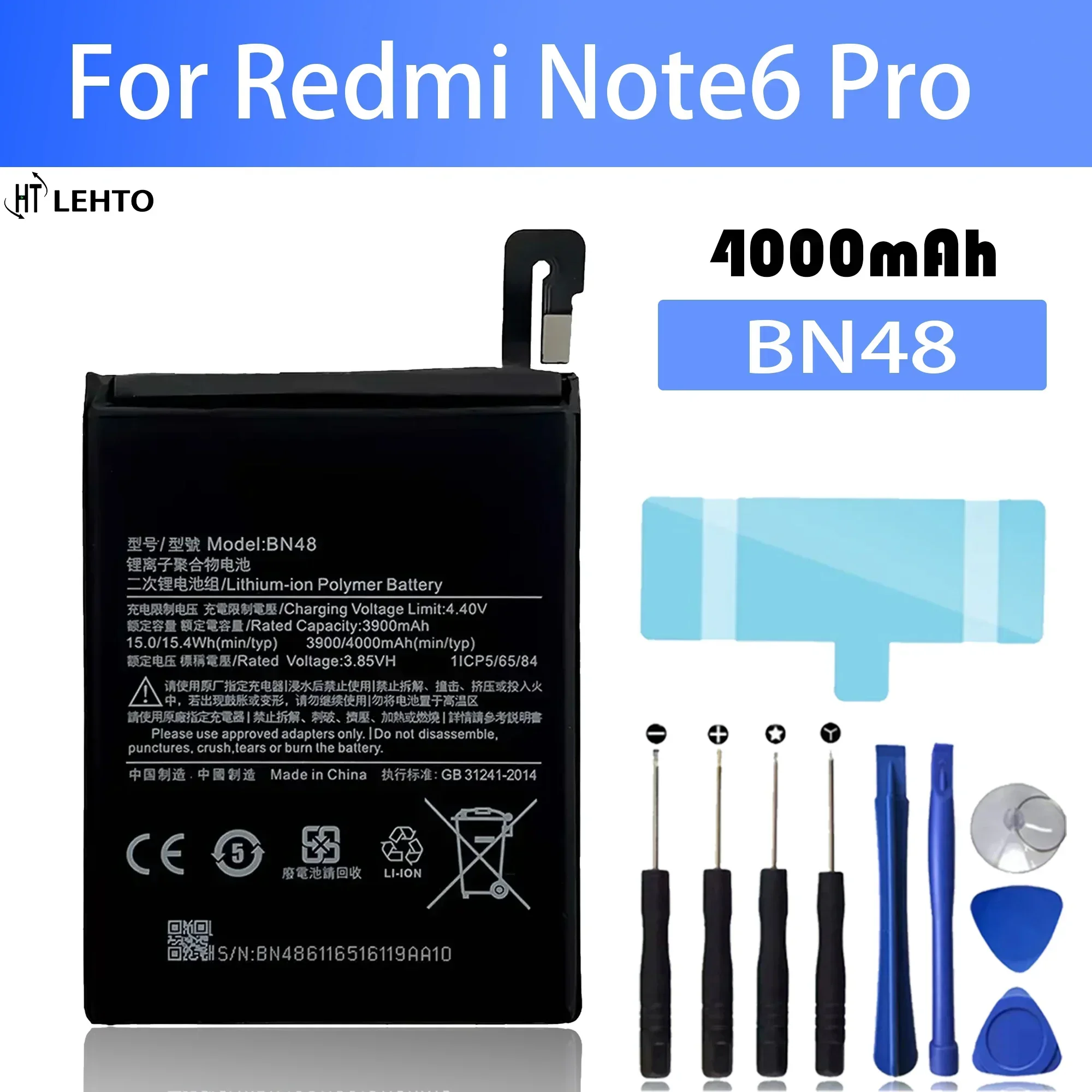 Новый 100% аккумулятор большой емкости BN48 для телефона Xiaomi Redmi Note 6 Pro, аккумуляторы + инструменты
Новый 100% аккумулятор большой емкости BN48 для телефона Xiaomi Redmi Note 6 Pro, аккумуляторы + инструменты