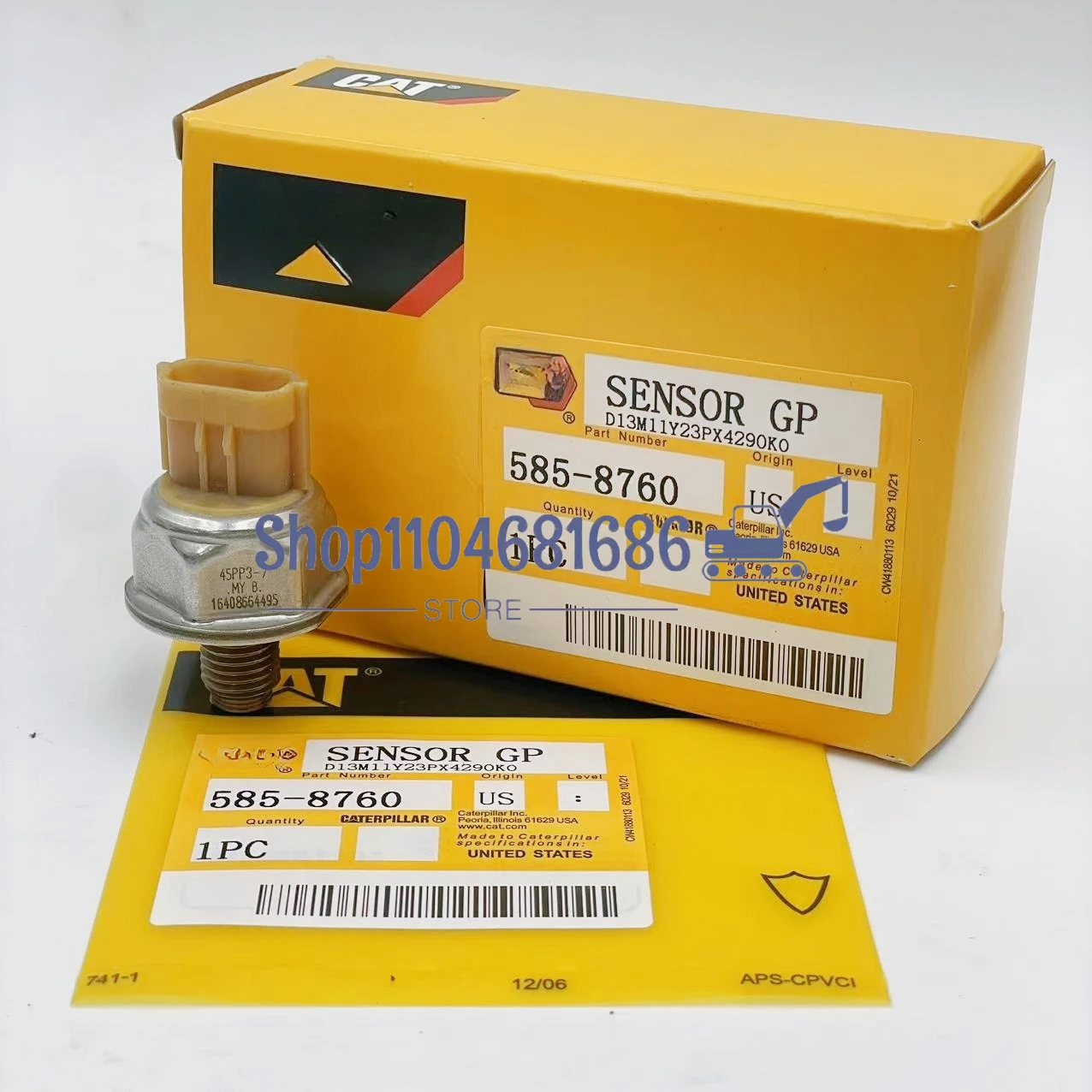 Oil Pressure Sensor 45PP3-7 Rail Pressure Sensor 5858760 585-8760 Eelectric Parts for Caterpillar Excavator
Oil Pressure Sensor 45PP3-7 Rail Pressure Sensor 5858760 585-8760 Eelectric Parts for Caterpillar Excavator