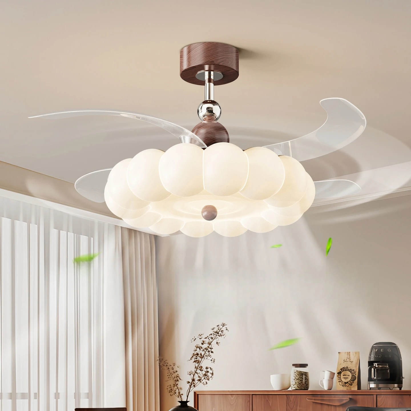 FrenchCream Style Plastic Ceiling Fan Light 6 Speed Adjustable Silent Inverter For LivingRoom Dining Hall Bedroom Study Homestay
FrenchCream Style Plastic Ceiling Fan Light 6 Speed Adjustable Silent Inverter For LivingRoom Dining Hall Bedroom Study Homestay